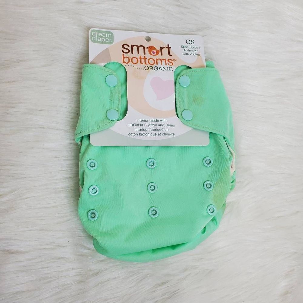 SMART BOTTOMS OS Mint green all in one dream diaper